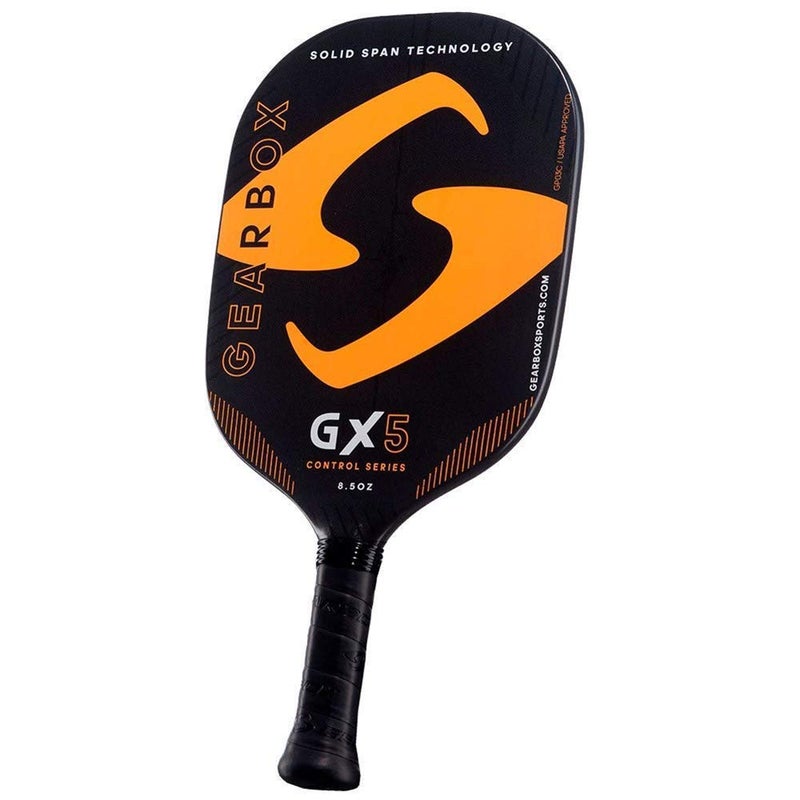 Gearbox GX5 Control 8.5oz 3-5/8in Carbon Fiber Orange Pickleball Paddle - Image 1